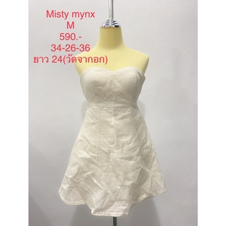 เดรสสั้น เกาะอกสีขาว  MISTY MYNX SIZE M