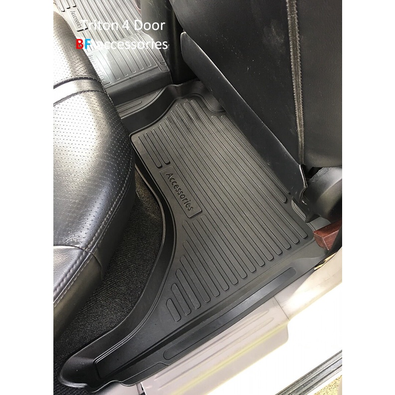 >สำหรับรุ่นเบาะคนขับธรรมดาปรับมือหมุน< ผ้ายางปูพื้นรถยนต์ ถาดยางปูพื้น พรมปูพื้นรถ TRITON 4DOOR ปี 2005-2014 - รูปที่ 2