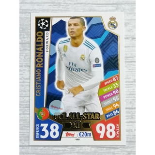 MATCH ATTAX UEFA 2017/18 (UCL ALL STAR XI) (จำหน่ายแยกใบ)