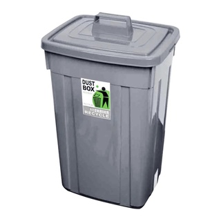 ถังขยะทรงเหลี่ยมฝาปิด รุ่น CS-95 ขนาด 95 ลิตร สีเทา ถังขยะ Square Bin Lid Model CS-95 Size 95 L. Gray