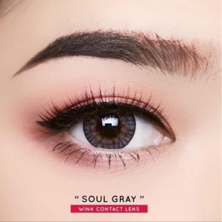 💟 mini Seoul / Soul 14.2 Pitchylens Wink (รุบุยี่ห้อถามก่อน) -00 ถึง -1000 gray brown Contactlens คอนแทคเลนส์