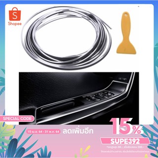 [โค้ด SUPE392 ลดเพิ่ม15%]เส้นตัดขอบแบบเสียบลงร่อง สีเงิน