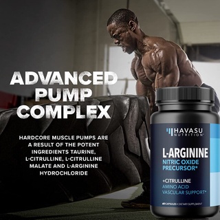 HAVASU NUTRITION L-Arginine 1000mg plus Zinc แอล อาร์จินีน 1000มก ผสม ชิงค์(60-120เม็ด)