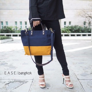 EASE - Daily Tote กระเป๋าผ้าแคนวาส + หนังวัวแท้