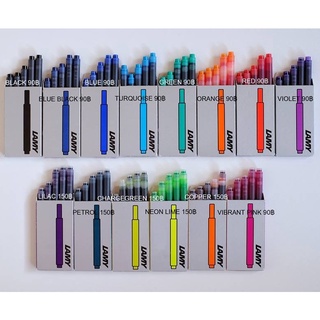 มี 17 สี Lamy ink T10 หมึกหลอด นำ้หมึก รีฟีล ลามี่ สำหรับปากกาหมึกซึม มีให้เลือกหลายสี กล่องละ 5 หลอด