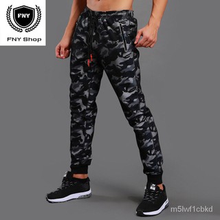 กางเกง Jogger Pants กางเกงลำลองลายพราง กางเกงกีฬาชาย FNY 10834 ueKC