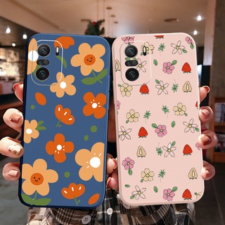 เคสซิลิโคนนิ่ม ขอบสี่เหลี่ยม ลายดอกเดซี่ สําหรับ Xiaomi Redmi Note 10 Pro 9S 9A POCO X3 NFC M3 Pro 5G