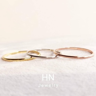 แหวนทอง ทองคำขาว พิงค์โกลด์ แท้ 9K Wedding Band, Minimalist Ring