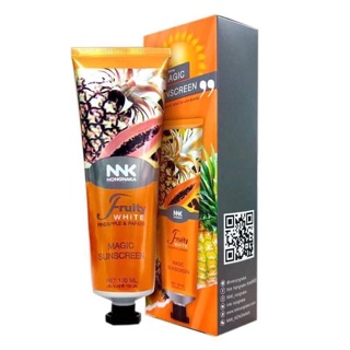 NNK Nongnaka Fruity White Magic Sunscreen SPF50 PA+++ เอ็นเอ็นเค น้องนะคะ ฟรุ้ตตี้ ไวท์ เมจิก ซันสกรีน 🍍