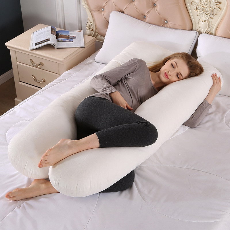 140x80cm Soft Pregnant Pillow Gravida U Type Lumbar Pillow Multi