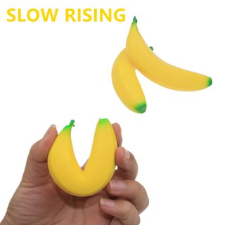 ✨Squishy Banana Toys✨ Lovely Cream Scented Squishy Slow Rising Squeeze Anti Stress Soft Toys key ring