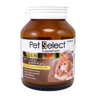 Pet​ Select  Senior Care บรรจุ 30 เม็ด ฉะลอวัย ต่อต้านอนุมูลอิสระ บำรุงกระดูก เสริมภูมิ ป้องกันมะเร็ง