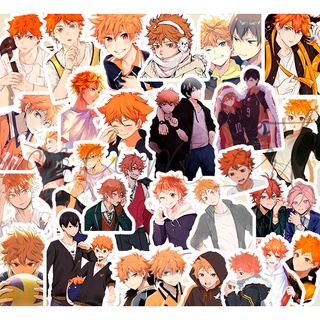 สติกเกอร์ กันน้ํา ลายการ์ตูนอนิเมะ Haikyuu มี 50 ชิ้น