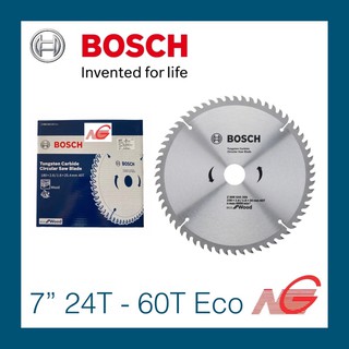 ใบเลื่อยวงเดือน BOSCH 7" 24 ฟัน - 60 ฟัน Eco for Wood