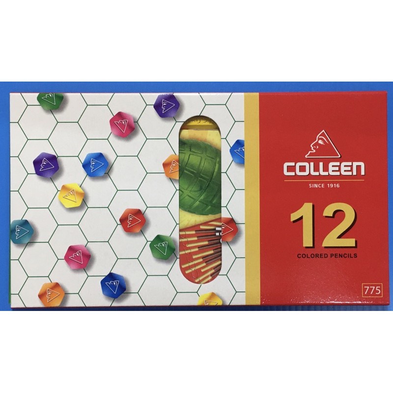 สีไม้ยาว 12แท่ง 12 สี คอลลีน 775