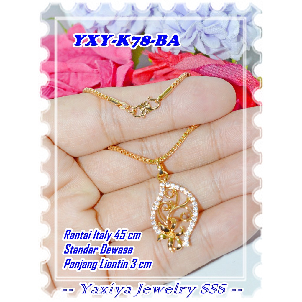 Original Yaxiya ยี่ห้อ 18K Gold Plated สร้อยคอ YXY-K78-BA Gold Flower