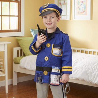 ชุดอาชีพ Role Play Costume ❤️ รุ่น Police Role Play Costume Set ชุดเล่นสวมบทบาทที่เหมือนจริง ✅ ยี่ห้อ MELISSA &amp; DOUG ✅