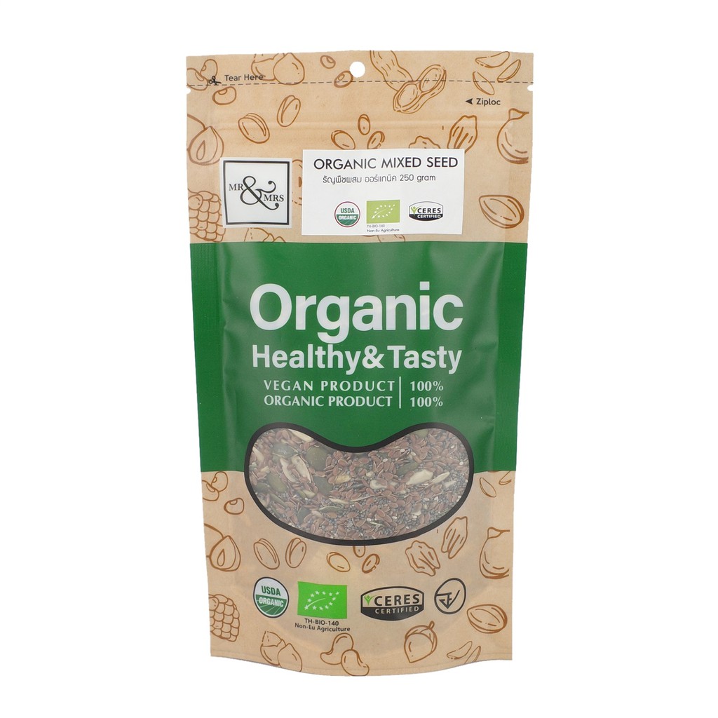 ธัญพืชผสม ออร์แกนิค 250 กรัม Mr. & Mrs. / Organic Mixed Seed 250 g