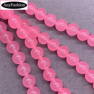 Pink Chalcedony Jade Jasper Beads 4-12mm Round Natural Loose Stone Diy Jewelry