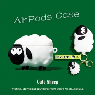 จี้เสริมเนื้อแกะน่ารักสําหรับ AirPods3gen เคสหูฟัง เคส 2021 ใหม่สําหรับ AirPods3 เคสหูฟังเข้ากันได้กับ AirPodsPro เคส AirPods2gen เคส