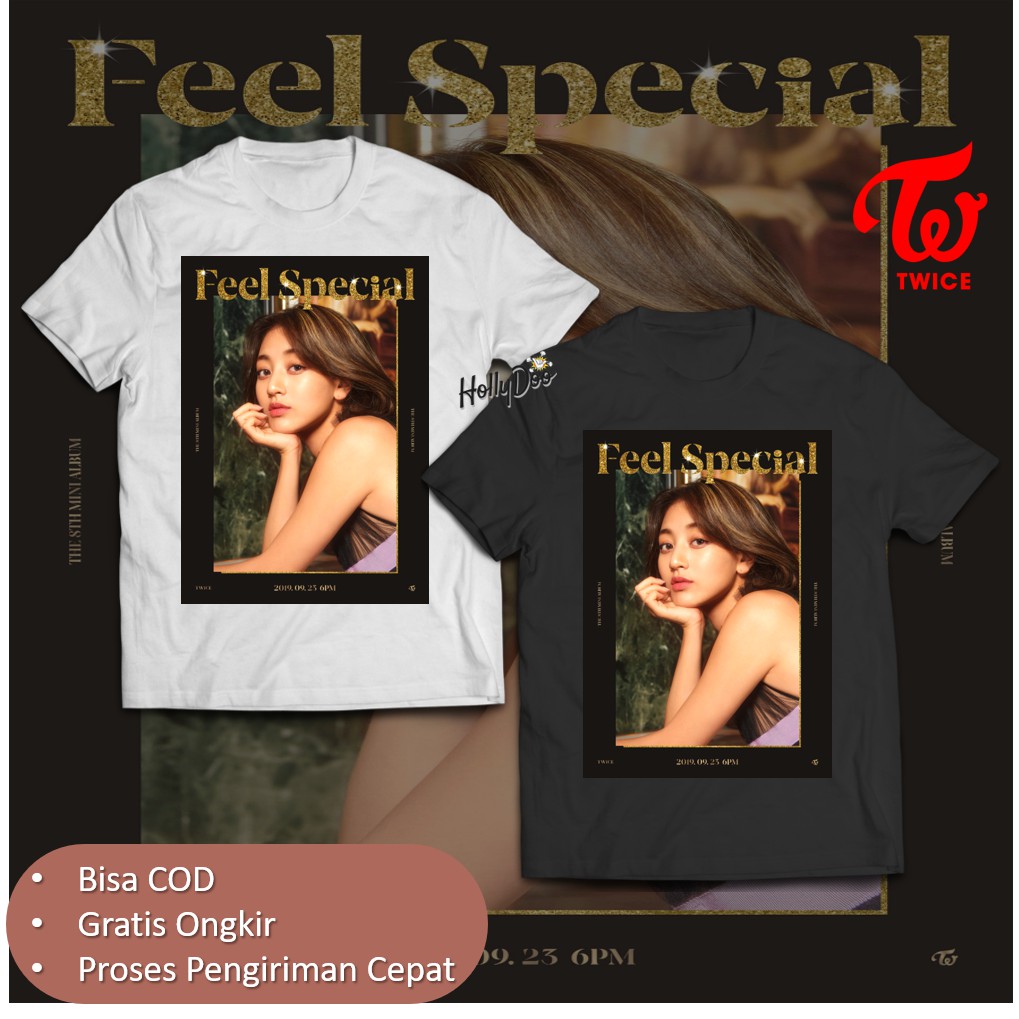 เสื้อยืด พิมพ์ลายรูปภาพ Jihyo TWICE ONCE - TWICE สําหรับผู้ชาย