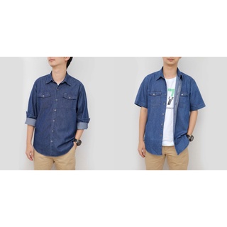 BOVY SHIRT-เสื้อเชิ้ตแขนสั้น แขนยาว ยีนส์ฟอกShirt Jean  รุ่นBA3716 ,3717