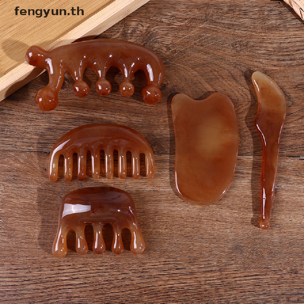 Fengyun Gua Sha หวีเขาวัวธรรมชาติสําหรับนวดตัว