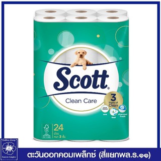 *Scott กระดาษทิชชู่  สก๊อตต์ คลีนแคร์ หนา 3 ชั้น แพ็ค 24 ม้วน 4196/3031