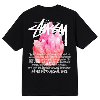 STUSSY พร้อมส่ง เสื้อยืดแขนสั้น คอกลม ทรงหลวม สไตล์ฮิปฮอป สําหรับคู่รัก