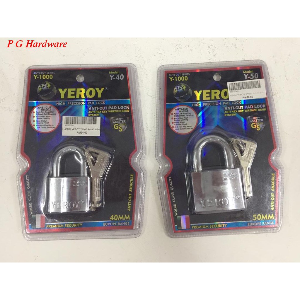 YEROY Y1000 Anti Cut Pad Lock