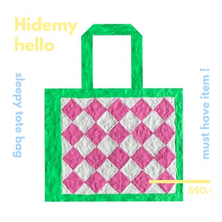 HIDEMYHELLO - กระเป๋าผ้า Sleepy tote bag