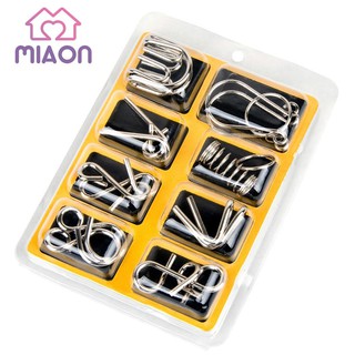 ลวดโลหะปริศนาของเล่นฝึกไอคิว miaon prettygood 7 8 ชิ้น