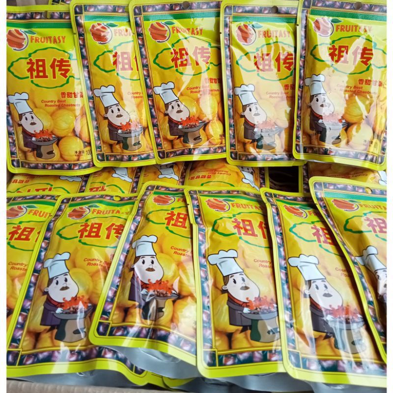 เกาลัคน้ำหนัก80กรัม 5ห่อ95บาท