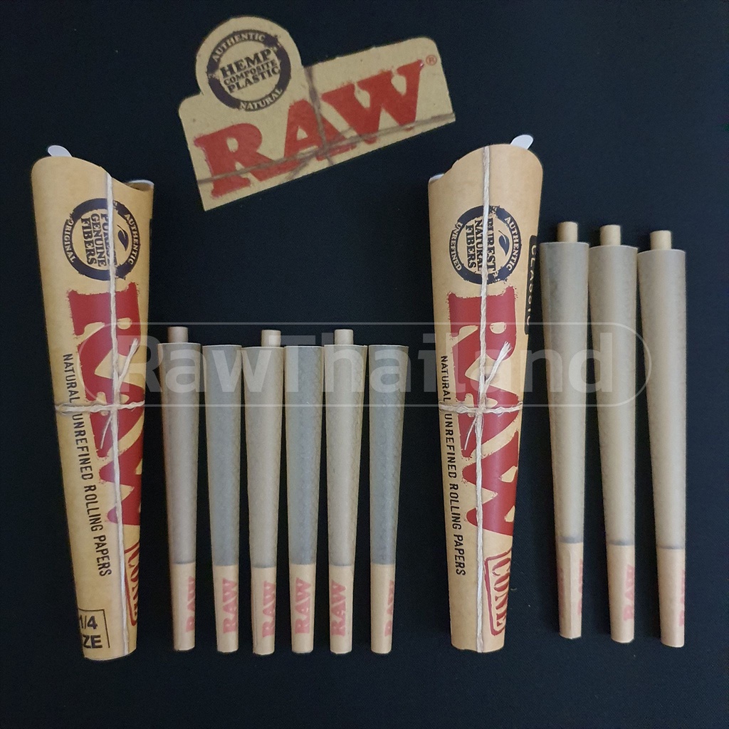 ของแท้100 ส่งไวกระดาษม้วนสำเร็จทรงกรวย Raw Classic Pre Rolled Cone 1 14 79mm 6 ชิ้น และ Kss 3104