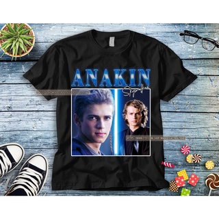 ย้อนยุคเสื้อยืดคอกลม พิมพ์ลายโปสเตอร์ Anakin Skywalker Star Wars Hayden Christensen สําหรับผู้ชายS-5XL