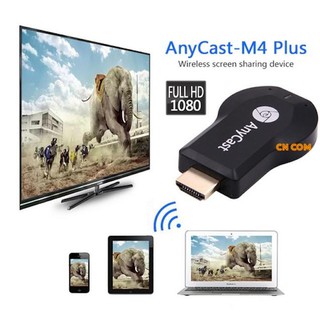 AnyCast M4พลัสไร้สายWiFi Dongleแสดงตัวรับสัญญาณ1080จุดHDMI M Edia PวิดีโอลำแสงทีวีติดDLNAออกอากาศMiracastโครเมี่ยมหล่อ