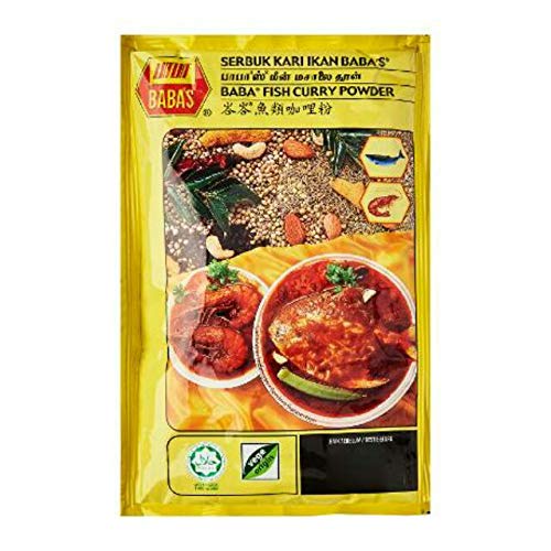 ผงเครื่องแกงกระหรี่ปลาสำเร็จรูป Baba's Fish Curry Powder/ Hot and Spicy Fish curry powder Product of malaysia