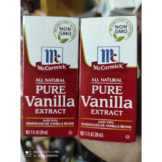 McCormick All Natural Pure Vanilla Extract แม็คคอร์มิค วานิลลา เอ็กซ์แทรค 29ml