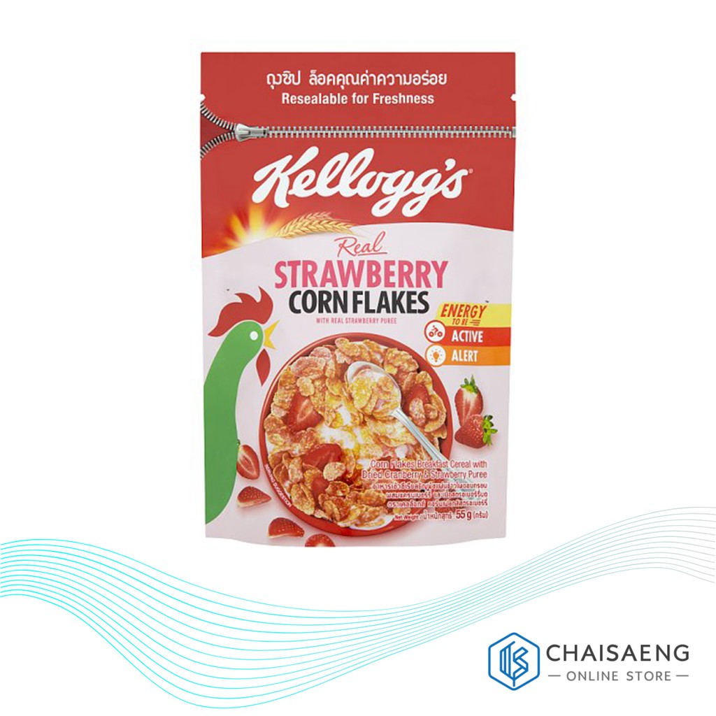 Kellogg's Real STRAWBERRY CORNFLAKES 55 กรัม