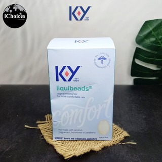 เค-วาย มอยส์เจอไรเซอร์และสารหล่อลื่น ชนิดเม็ด K-Y® Liquibeads Vaginal Moisturizer, Comfort 6 ovules