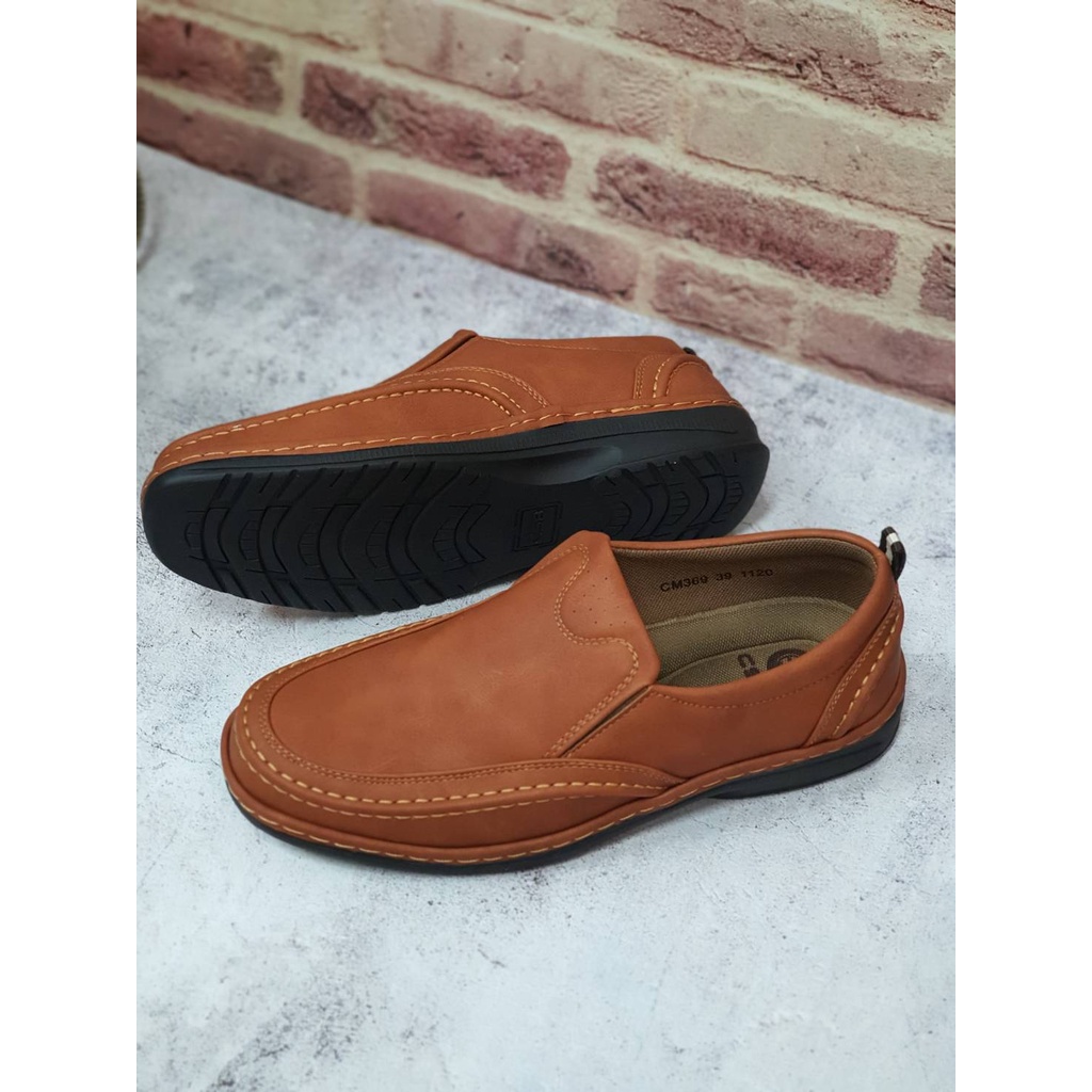 CM369รองเท้าผู้ชายลำลองแบบสวมหนังพียูหนังด้านมี3สีดำน้ำตาลแทน - รูปที่ 6