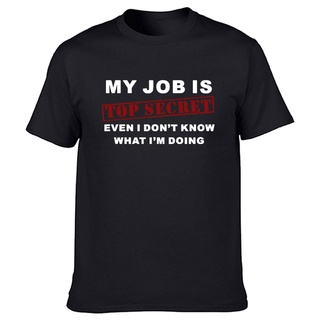 Bn2fdd356e เสื้อยืดลําลอง ผ้าฝ้าย แขนสั้น พิมพ์ลายกราฟิก My Job Iecret Overd Humour Slogan Joke สไตล์คลาสสิก สําหรับผู้ช