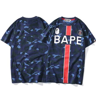 BAPE เสื้อเชิ้ตลำลอง แขนสั้น สไตล์แฟชั่น