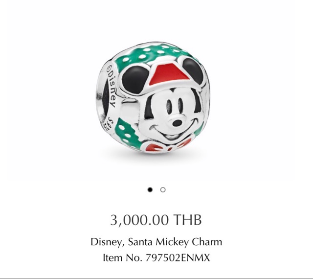 New Pandora Disney Santa Mickey Charm  แท้ 💯%
