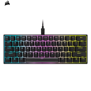 Corsair K65 RGB คีย์บอร์ดเมคคานิคอล ขนาดเล็ก แบบใช้สาย 60% สีสันสดใส