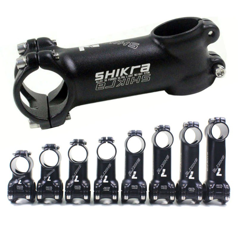SHIKRA คอแฮนด์จักรยานเสือภูเขา เสือหมอบ น้ำหนักเบา ขนาดแฮนด์ 31.8mm. 7 องศา ยาว 45/55/65/70/80/90/100/110mm.