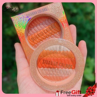 💗 SIVANNA COLORS TWIST BLUSH บลัชออนเนื้อฝุ่น ผสมชิมเมอร์ สิวันนา HF3016