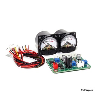 folღ 2 Pcs VU Panel Meter Warm Back Light Recording+Durable Driver Board Module+Cables