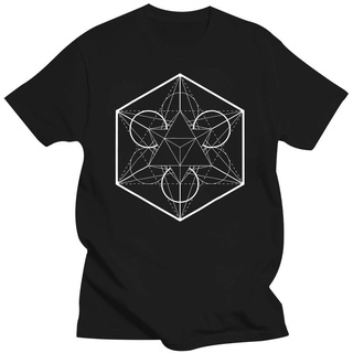 [COD]เสื้อยืด พิมพ์ลาย Metatrons Merkaba ทรงเรขาคณิต สําหรับผู้ชาย