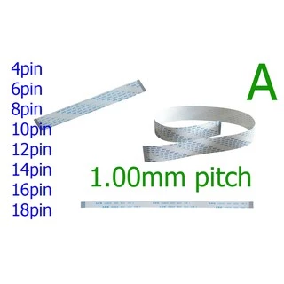 สายแพ 4 6 8 10 12 14 16 18 pin 1.00mm pitch ffc cable AWM 20624 80C 60V ชนิด A